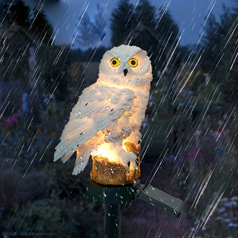 1 Piece Solar Garden Stake Light, Realistic LED Owl Lawn Light, Outdoor Landscape Lighting for Villas, Gardens, Parks, Pathways with Auto-Switching Function