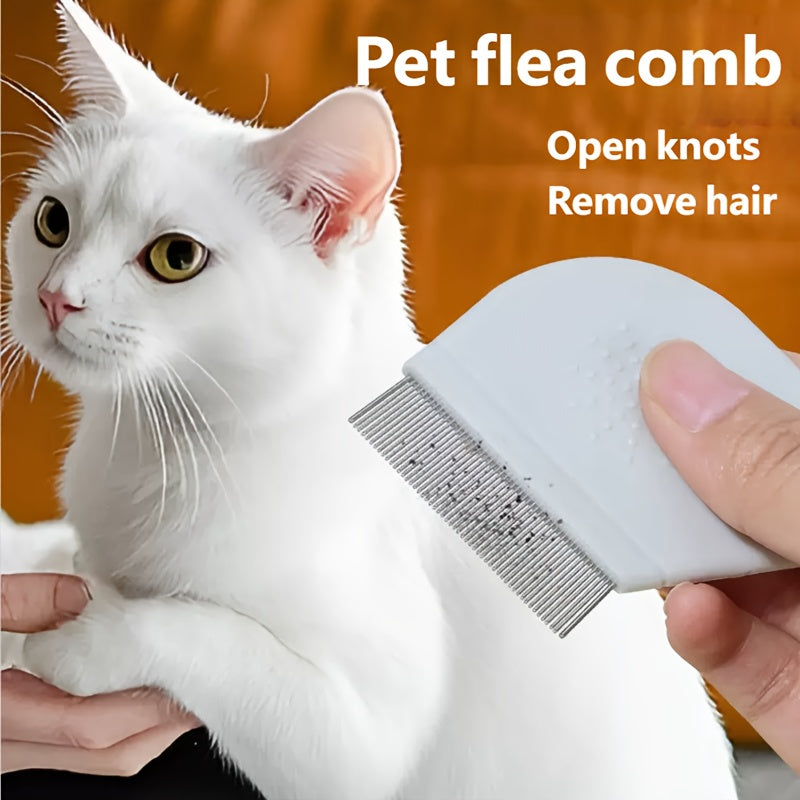 宠物梳子猫狗通用跳蚤梳开结去浮毛针梳密齿去虱子高效耐用宠物家用工具