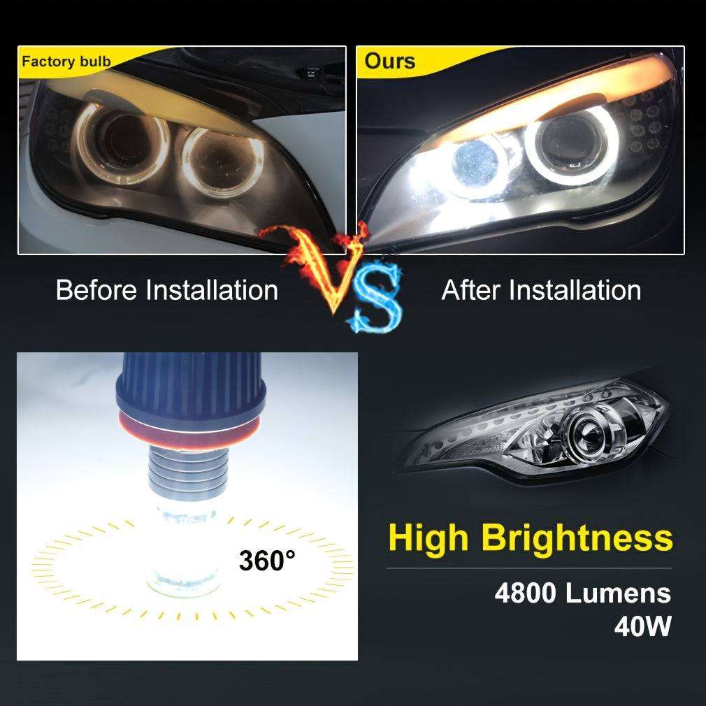 XSTORM 2Pcs H8 LED Angel Eye Headlight Bulbs LED Marker Light Canbus for BMW X5 E70 X6 E71 E90 E91 E92 M3 E89 E82 E87 Car Headlights 12V