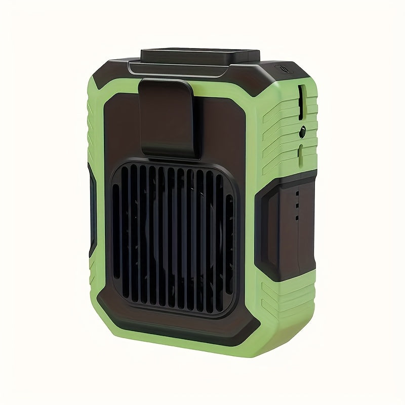 Waist Hanging Fan, USB Charging 2-in-1 Multifunctional Fan with Wind and Lighting Modes, Quiet Fast Cooling Fan, 3 Speed Adjustable Lanyard Waist Fan, Perfect for Outdoor Travel