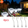 Cowin 4/8/12-Head Solar Courtyard Light with Auto Sensor, Diamond-Shaped White LED Solar Landscape Post Light, IP44 Outdoor Decorative Light, Suitable for Lawn Pathways, Courtyard Walkways