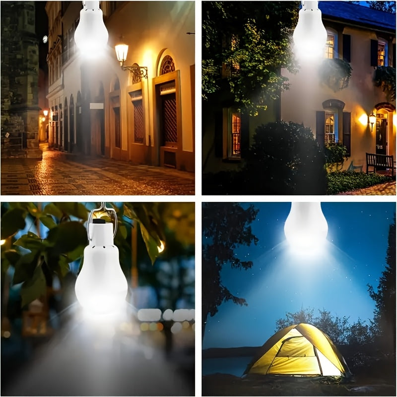 Solar home rechargeable bulb, outdoor camping light for tents, shed night lighting, tent light, portable light, barbecue light, yard light, ceiling light, emergency light, chicken coop light, tent light, emergency response