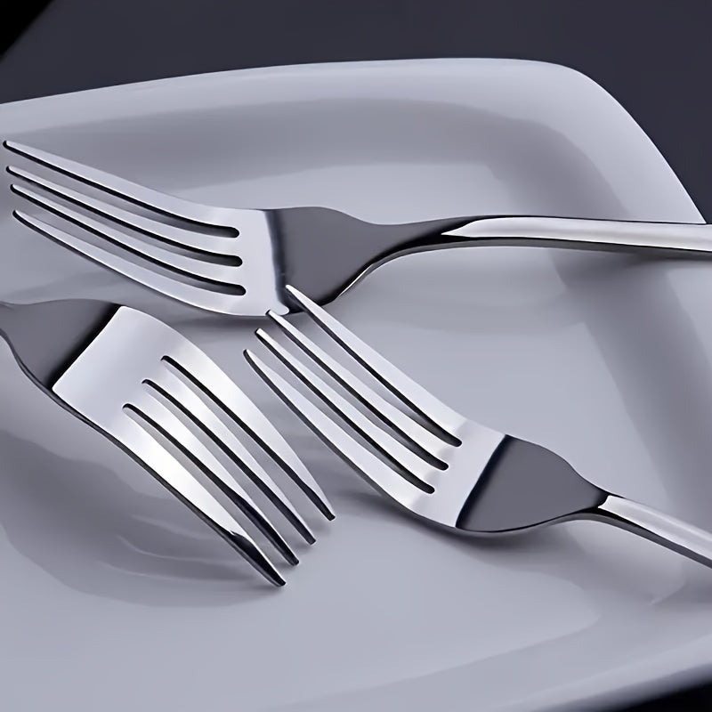 12-Piece Stainless Steel Fork Set – Elegant Dinner, Salad & Dessert Forks – Perfect for Home & Restaurant Use – Food-Grade Forks – Durable Silverware Cutlery Set