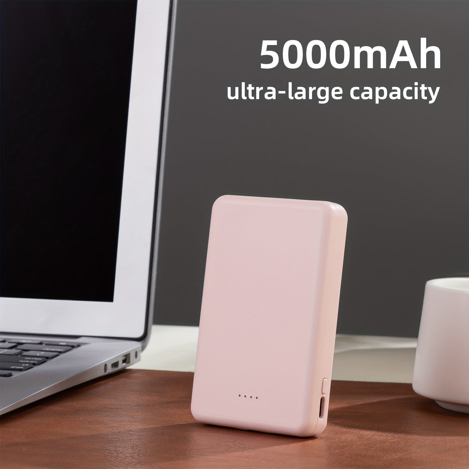 Portable Power Bank, Lightweight And Compact, 5000mAh/10000mAh, Mini Version with Built-in Cable, Can Charge 4 Devices Simultaneously with Type-C Input, LED Indicator Showing Remaining Capacity, Easy to Carry, Compact Charger with Built-in USB-C