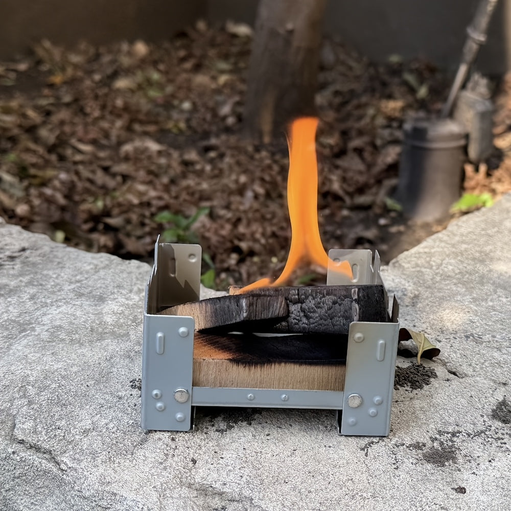Ultra-Light Portable Wood Pocket Stove – Foldable Camping Burner for Survival & Campfire Use. Compact Igniter, Compatible with Wood Fuel (No Ignition Stick/Spark Plug Needed). Outdoor Stove for Multiple Scenarios