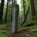Durable Aluminum Alloy Portable Tactical LED Flashlight - 5 Adjustable Brightness Levels, Adjustable Beam, Perfect Gift for Campers (Batteries Not Included), Not Waterproof