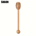 One Wooden Honey Dipper – Honeycomb Dripper, Long-Handled Stirrer for Honey, Syrup & Jam – Kitchen Utensil & Stirring Tool for Syrups, Maple Syrup or Any Non-Oily Stretchy Foods – Perfect for Homemade Honey