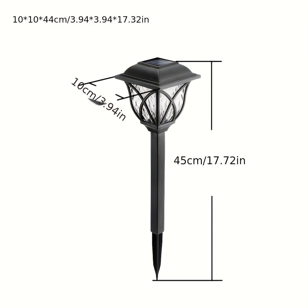 12PC Outdoor Solar Retro Checkered Landscape Lawn Light, Lawn Projection Lighting, Solar Garden Light, Courtyard Light, Pathway, Patio, Lawn, Sidewalk, Private Driveway, Outdoor IP44 Waterproof Solar Light