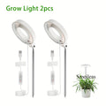 2-Pack Modern Full Spectrum Indoor Grow Light, 720° Rotatable Magnetic Lamp Head, 3/6/9H Auto Timer, 4 Dimmable Levels, Height Adjustable, Ideal for Small Indoor Potted Plants & Gardening Enthusiasts
