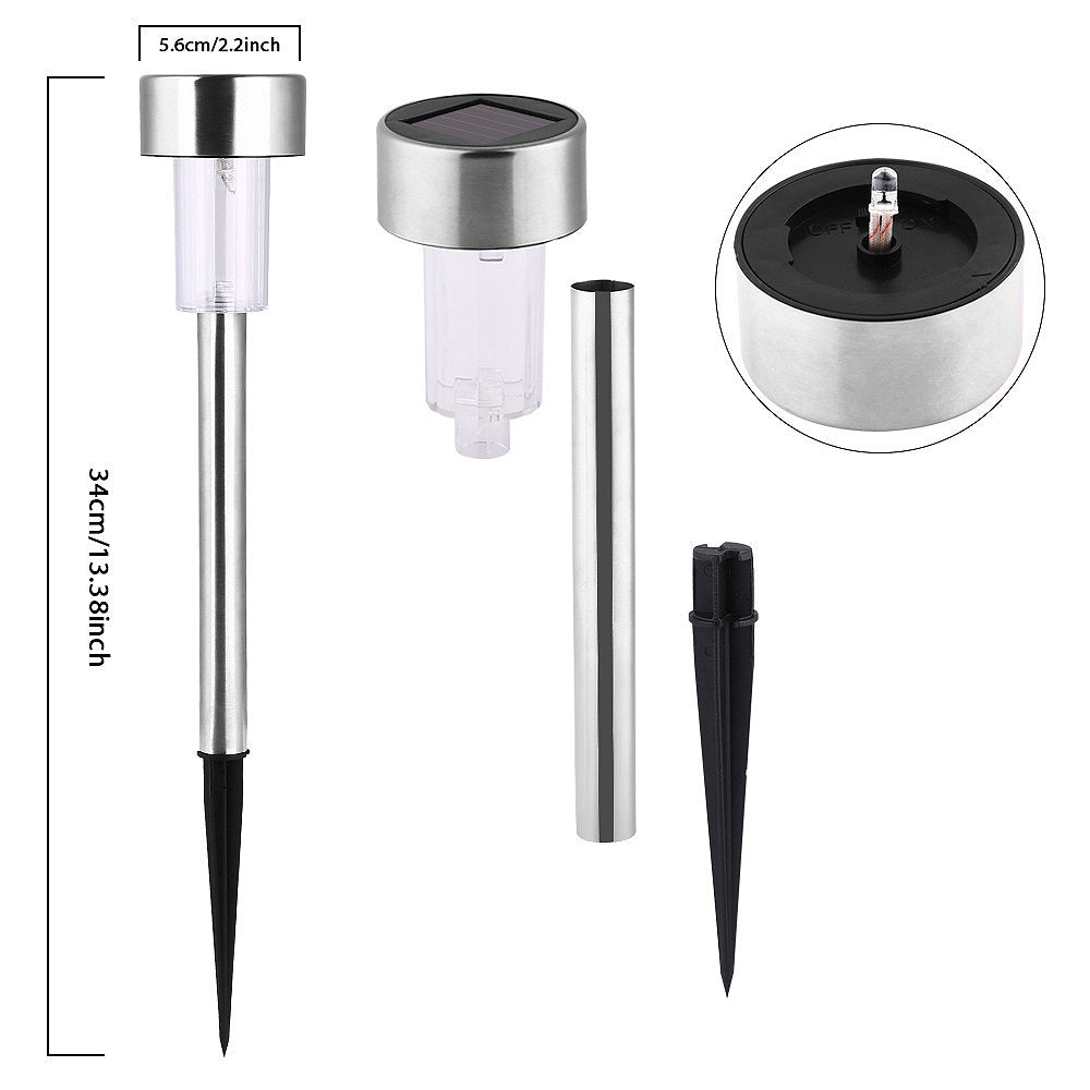 10/20-pack lawn lights solar ground插 lights, rust-proof small tube lights outdoor landscape lighting, multiple colors, suitable for courtyards, gardens, patios, beautiful lighting, easy to install.