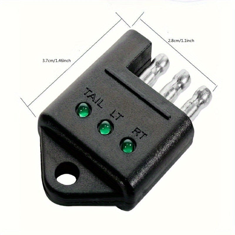 4-Pin Trailer Light Circuit Tester – Durable ABS Connector for Easy Electrical Testing, 4-Way Trailer Wiring Tester, Auto Accessory, Electrical Testing | Rugged ABS Connector | Metal Contacts