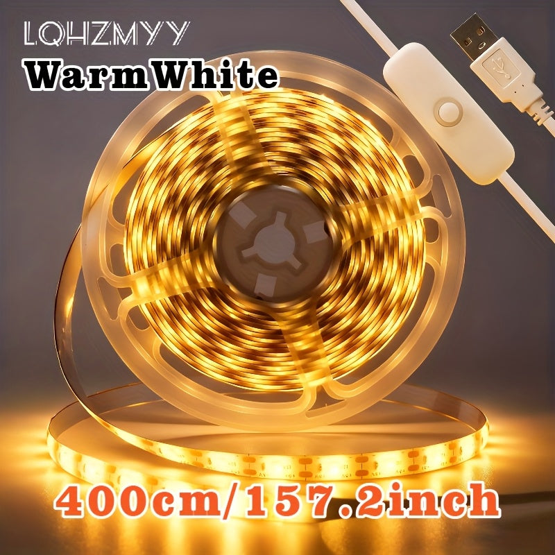 LQHZMYY USB供电501开关 LED灯带 - 家用、派对、圣诞节、生日装饰即插即亮照明 - 无需外接适配器的节能型LED灯带，适用于桌面、露营、婚礼、室内/户外装饰 - 节日氛围灯光，可调节柔性照明，多功能装饰灯