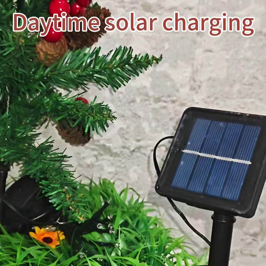 【带电】圣诞节太阳能圣诞庭院装饰，1套6个太阳能圣诞老人圣诞灯通道灯，新的一年、感恩节花园木桩灯，圣诞草坪庭院装饰路径派对露营圣诞装饰