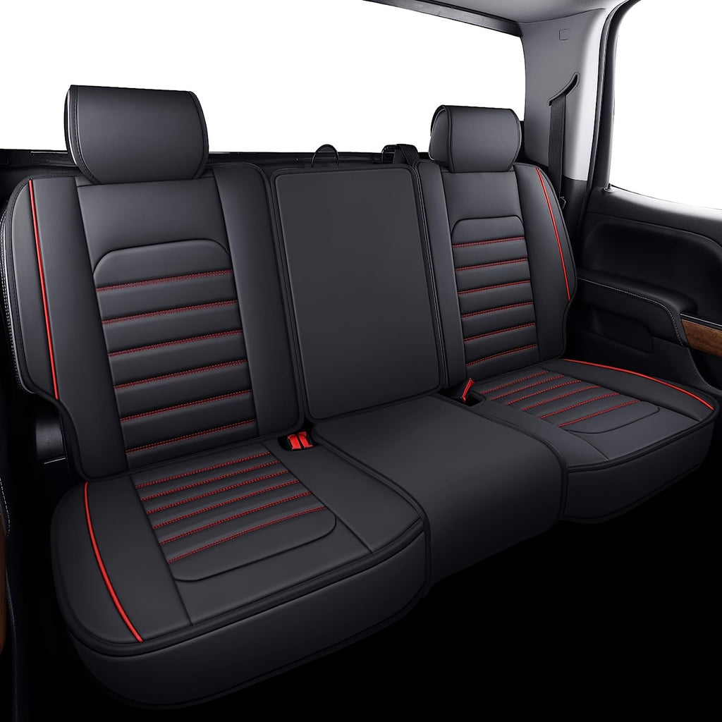Protective Cover for Silverado | Fits Truck Chevrolet Silverado GMC Sierra Heavy Duty 2007-2025 1500 2500HD 3500HD Trail Boss Z71 Double Crew Extended Cab Waterproof Leatherette Cover (Full Set, Black)