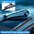 [High Quality, Silent] Premium Car Wiper Blades, Compatible with All U-Type Wiper Blades, Durable Replacement Parts, Enhanced Visibility