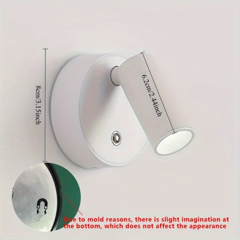 Indoor LED Spotlight, 2000mAh Rechargeable Battery Powered Plant Spotlight, Dimmable & Timable, 3 Color Temperature Mini Downlight, Accent Lighting for Artworks and Trees