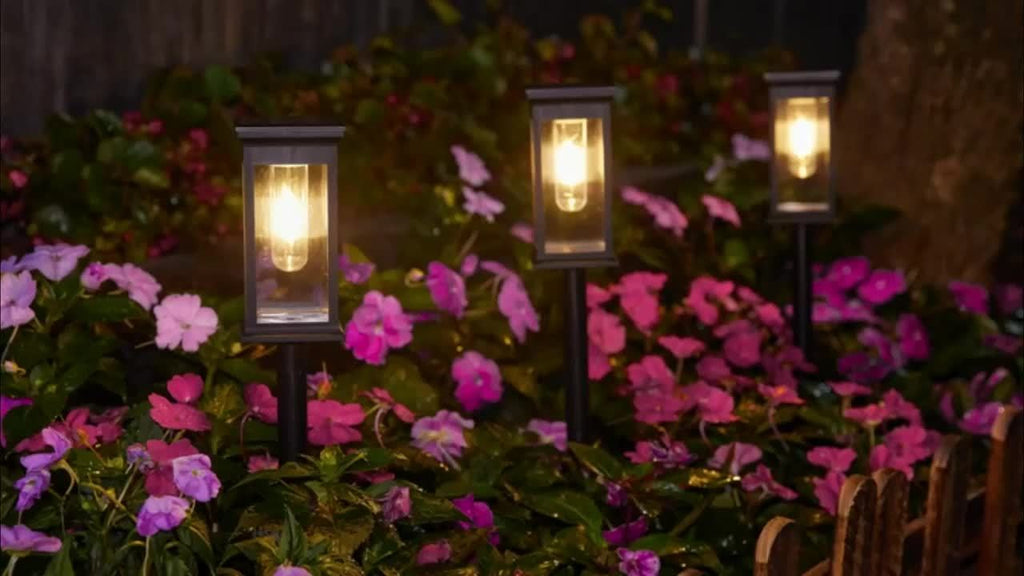 4 Pack Solar Courtyard Light, Upgraded High-Brightness Outdoor Solar Light, Perfect for Patio, Driveway, Walkway, Landscape and Courtyard Decoration