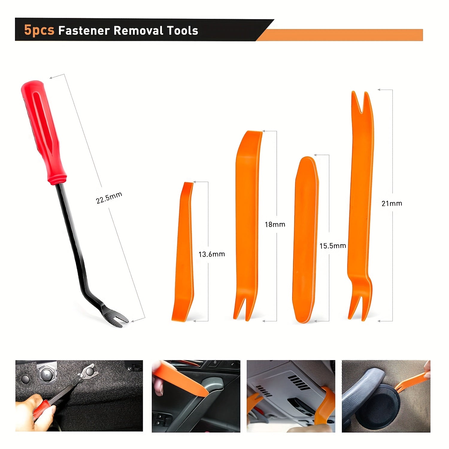 725-Piece Automotive Retainer Clip and Plastic Fastener Assortment, Includes 16 Common Sizes of Nylon Bumper and Fender Rivets, Comes with 10 Cable Ties and Removal Tool – Made of Durable Insulated Material for Automotive and Industrial Use