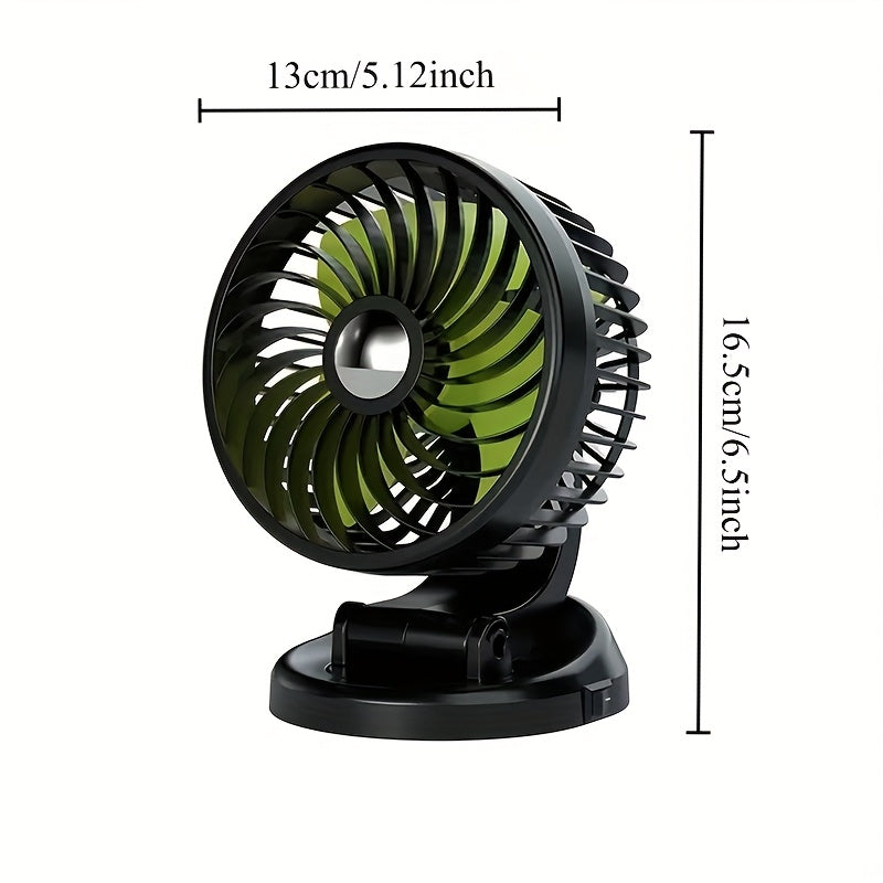 1PC Single Head Car Fan, 12V Mini Bus Compatible, Powerful Quiet Dual Head Car Cigarette Lighter Plug Fan, Vehicle Cooling Fan, Ideal Car Accessory for Birthday Christmas Halloween Wedding Party Supplies