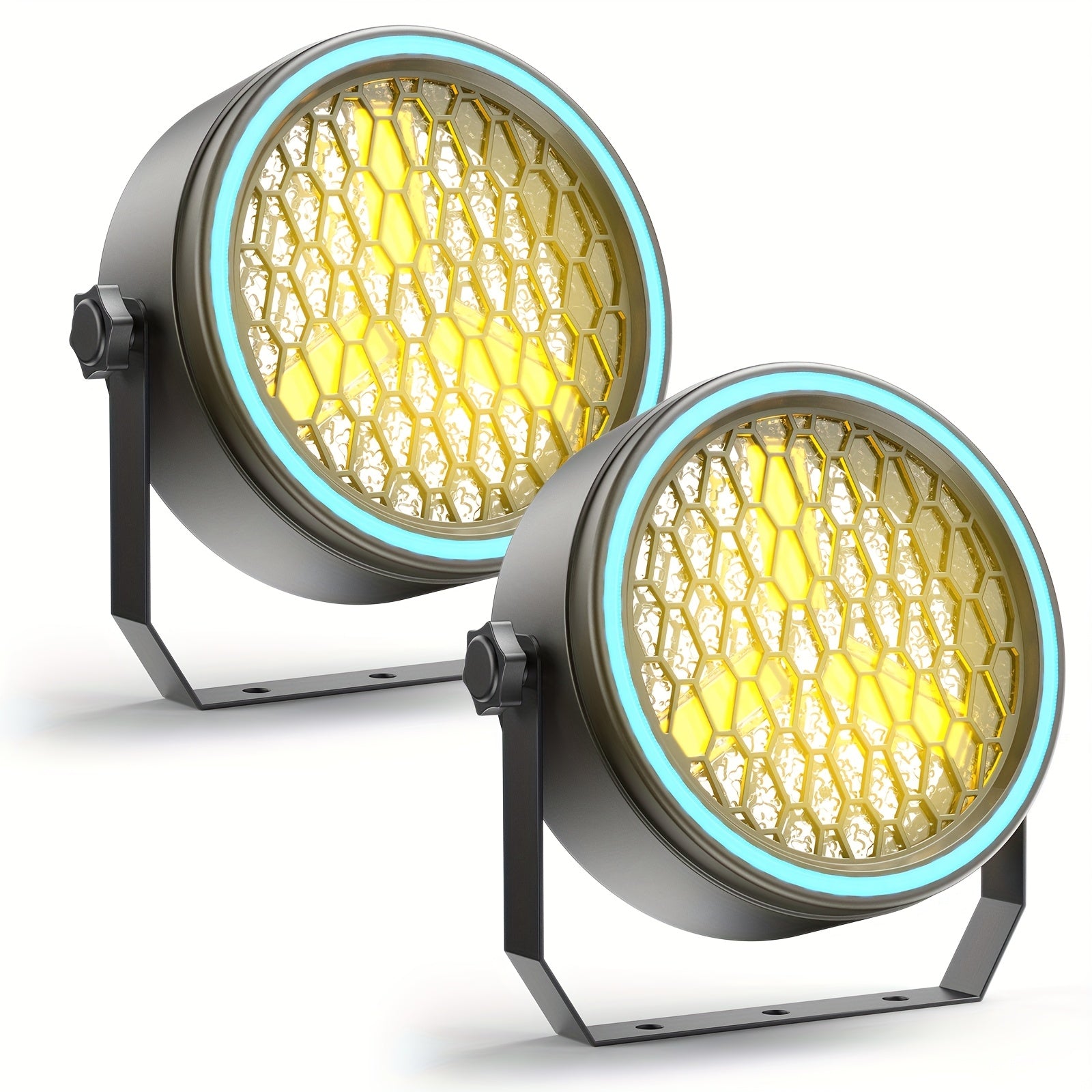 180W stage par light COB stage spotlight, backlight gold ultra-bright LED par light with light strip, DMX512 control, sound-activated retro upward lighting, suitable for events, clubs, weddings, theaters, churches, dance lighting