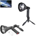 Professional spotlight - 1000 lumen LED rechargeable flashlight with 360° adjustable tripod, USB-C fast charging & 3 lighting modes, portable handheld spotlight suitable for camping, hunting, emergency and work (tripod included)