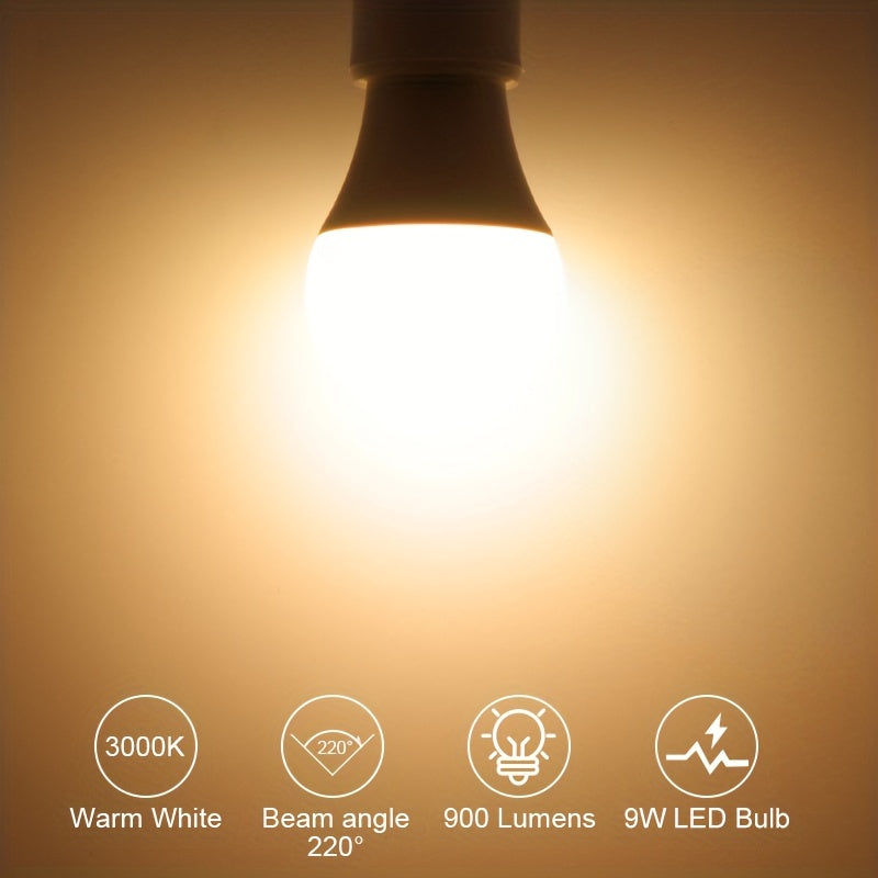 6-pack LED bulb A19 E26 9W 900lm 3000K 5000K 6500K