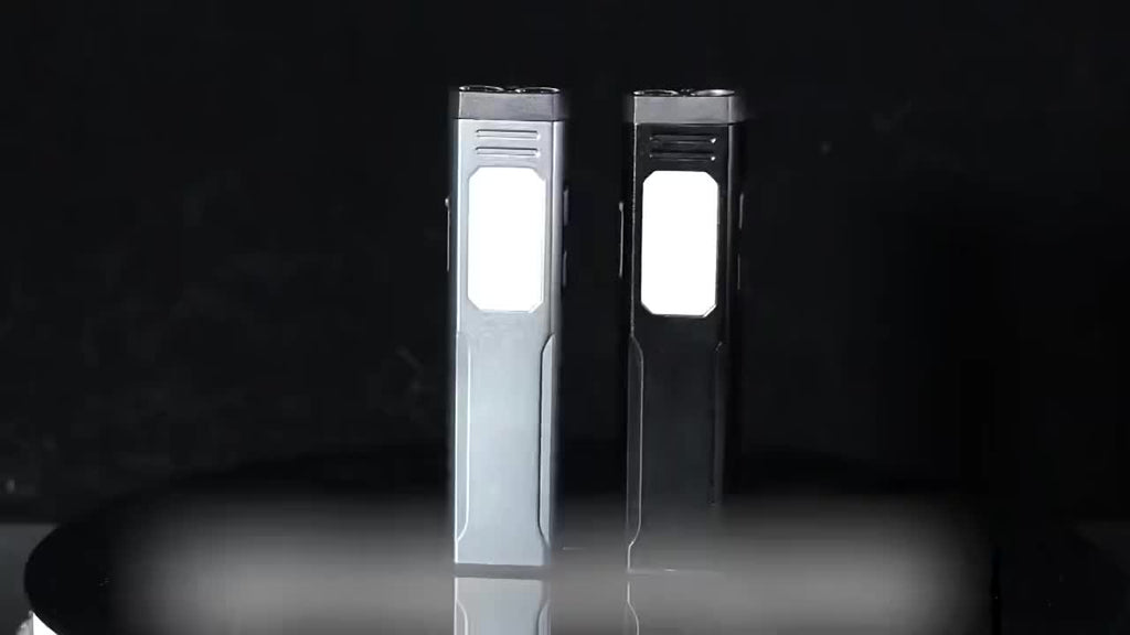 EDC Tactical Flashlight Flat Rechargeable Dual Switch LED Mini Flashlight Digital Display 7 Modes Pocket Flashlight for Home Camping Emergency Use