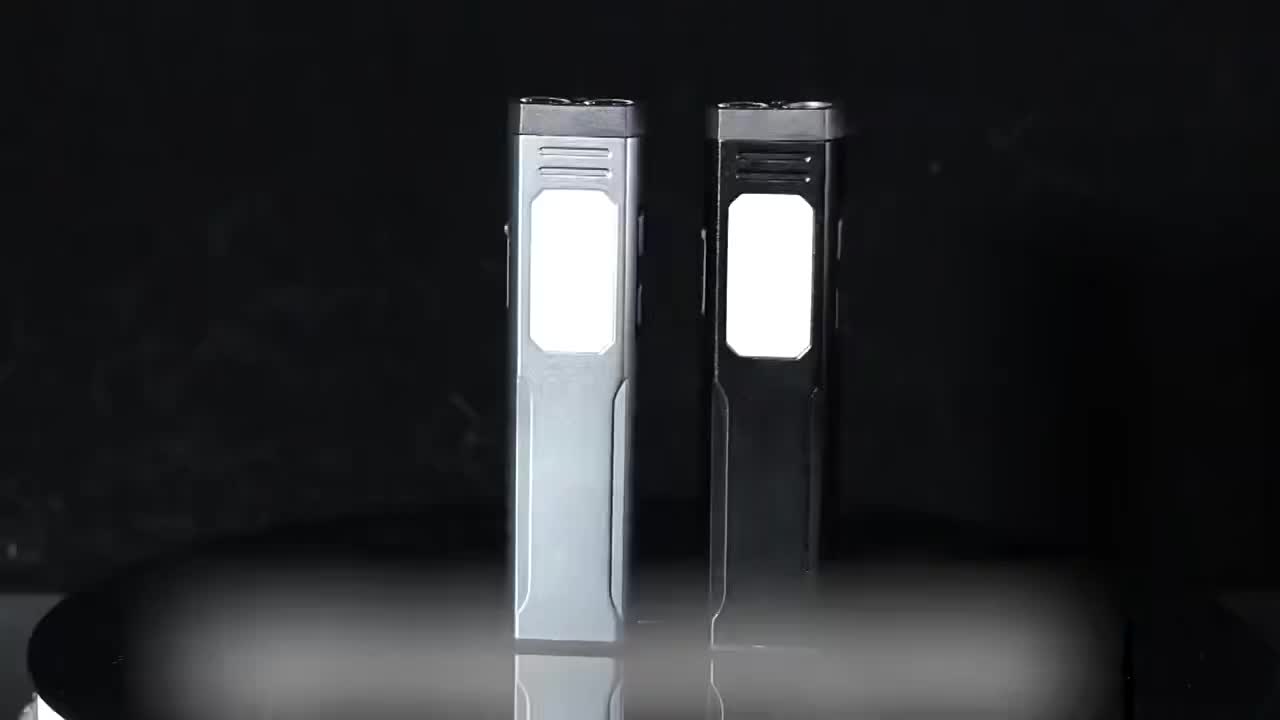 EDC Tactical Flashlight Flat Rechargeable Dual Switch LED Mini Flashlight Digital Display 7 Modes Pocket Flashlight for Home Camping Emergency Use