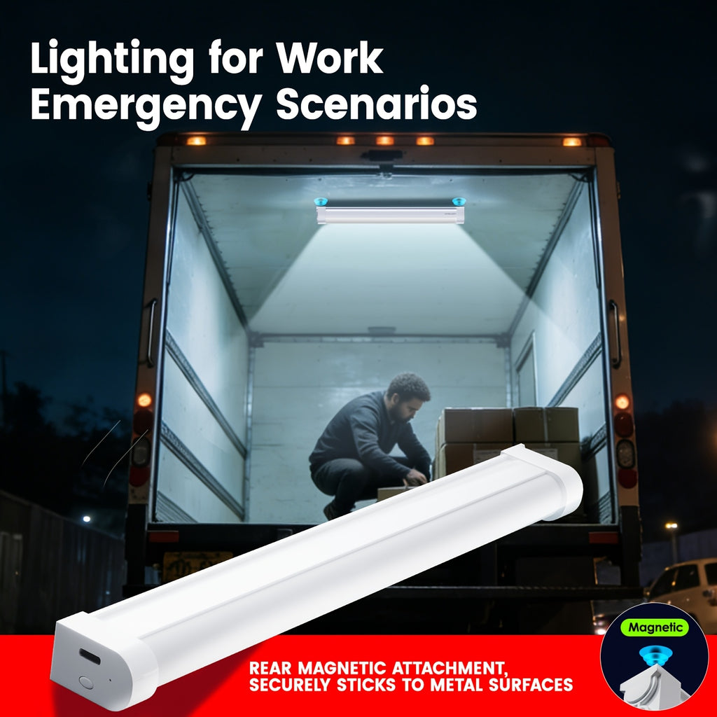 Rechargeable multi-functional light tube, large capacity battery, multiple dimming modes, stepless dimming, can be wall-mounted or handheld, suitable for indoor emergency, camping, stalls, car use, portable lighting, must-have for travel