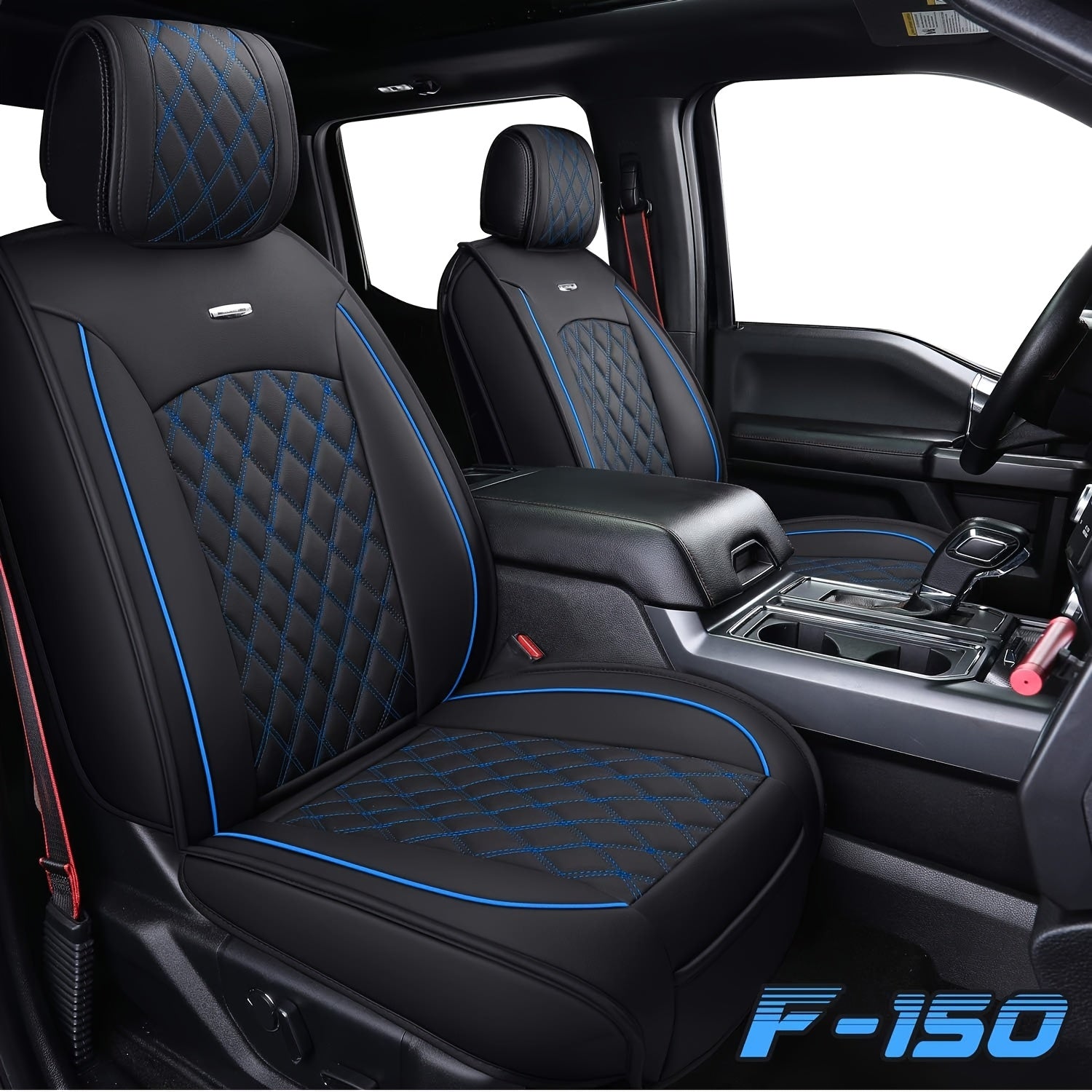 Aierxuan Offers a Complete Set of Car Seat Covers for F150, Made of Waterproof Artificial Leather. These Car Seat Cushions Are Designed to Fit a Variety of Vehicles, Including SUVs and Pickup Trucks, Especially Ford Models from 2009 to 2025.