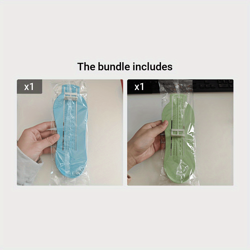 1个宝宝脚长测量尺， 儿童买鞋量脚器，妈妈网购测量器刻度尺