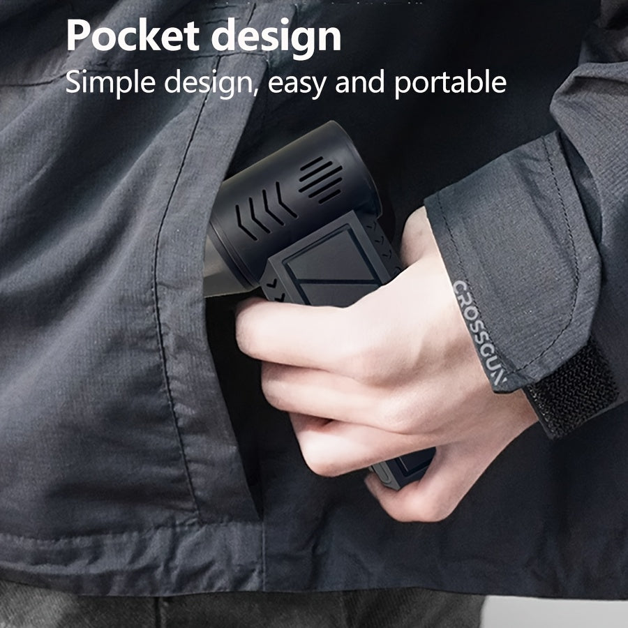 High Capacity Portable High Speed Turbo Fan, Handheld Personal Powerful Cooling Fan, Rechargeable Long Lasting Battery, Multifunctional for Home Outdoor Work Travel Camping Yard Use, Ideal for Dust Blowing