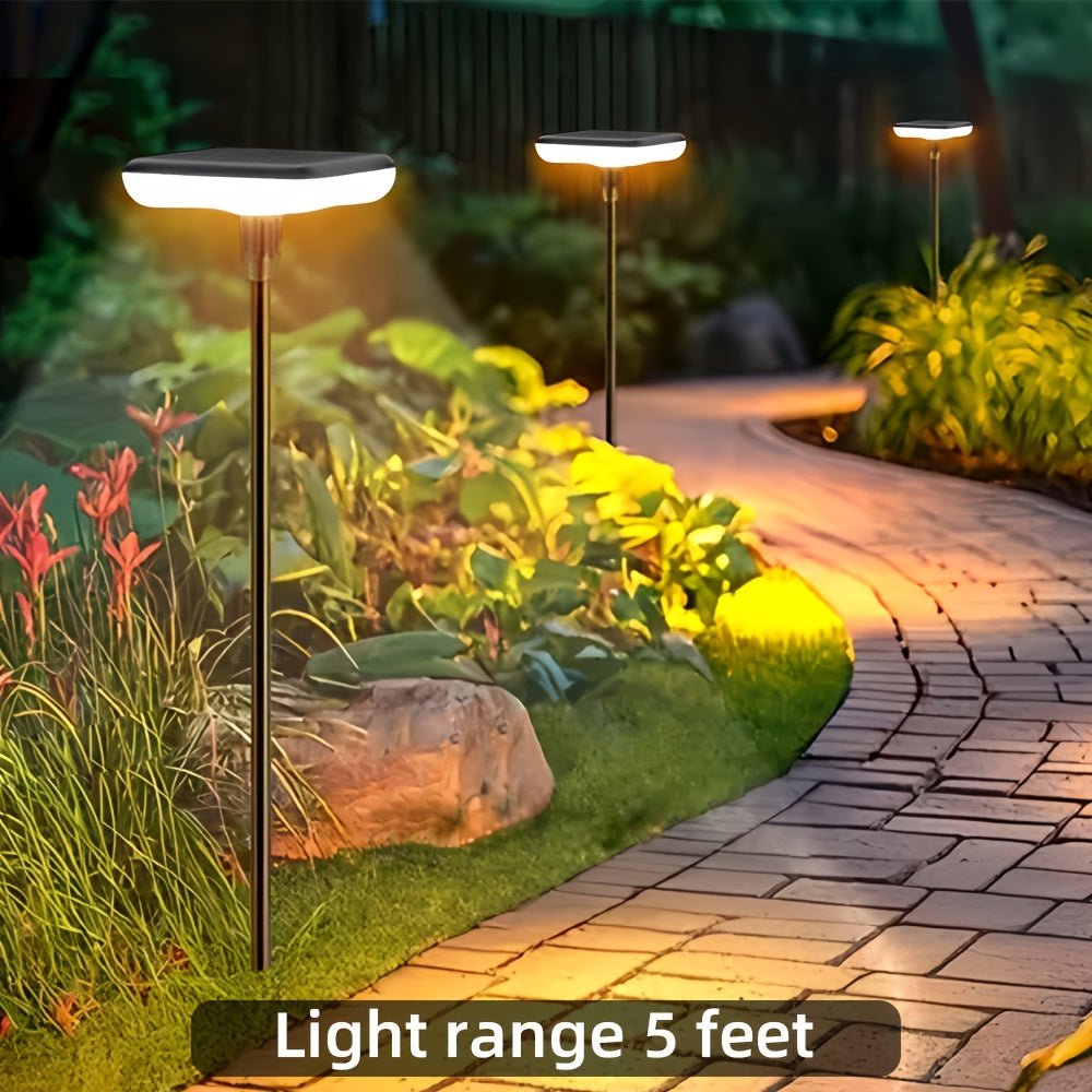 4/8-Piece - LED Solar Light, Outdoor LED Lawn Atmosphere Light, Solar Powered, 1000mAh Battery Capacity, IP65 Outdoor Courtyard Light, Easy Installation, Suitable for Courtyard, Porch, Lawn, Garden Decoration