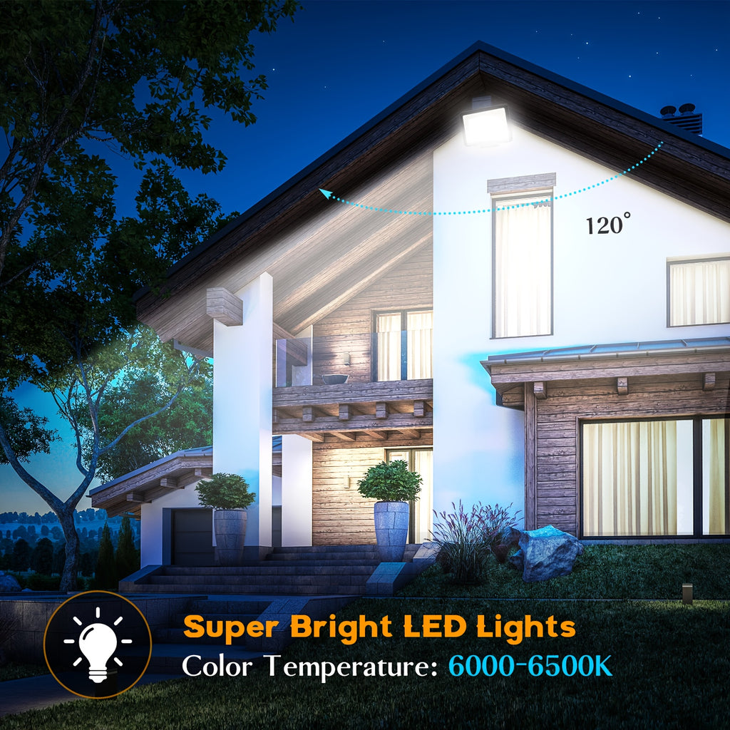 100W Ultra-Thin LED Flood Light | Super Bright 6500K Daylight Color, Suitable for Outdoor and Indoor - Security Light, Suitable for Garage, Garden, Yard, Warehouse, Workshop, Parking Lot, Flood Light Bulb