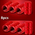 8-Pack Hexagon Tire Valve Stem Caps – Aluminum Alloy Dust Covers with Rubber O-Ring Seal