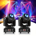 Professional moving head LED DJ light, RGBW control with sound-activated motion - pan/tilt shake effect, remote-compatible spotlight, suitable for weddings, parties, live performances, church events - RGBW color system