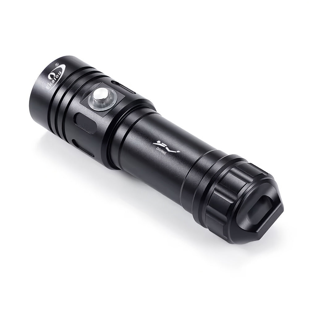 Ekaiou Diving Light, 2000 Lumens, Super Bright Diving Flashlight, Waterproof, for 100m Underwater Diving, Fish Light