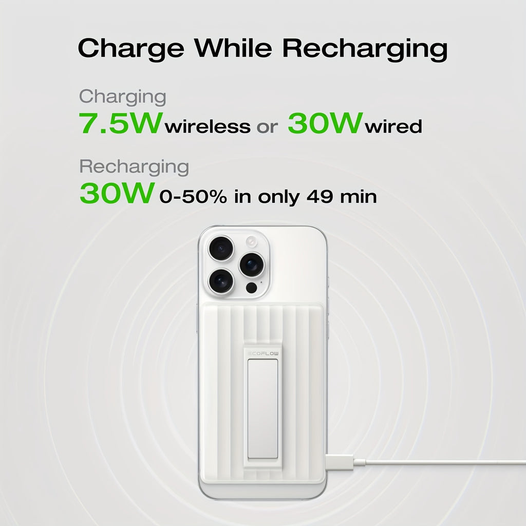 ECOFLOW Qi1 RAPID Mag 10000Mah Portable Charger with 7.5W Magnetic Charging