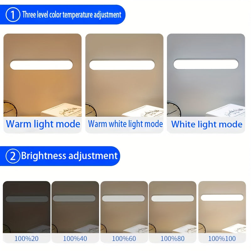 Rechargeable Wireless Touch Sensor Light Magnetic Mount Cabinet Light Kitchen Light Portable Vanity Mirror Light