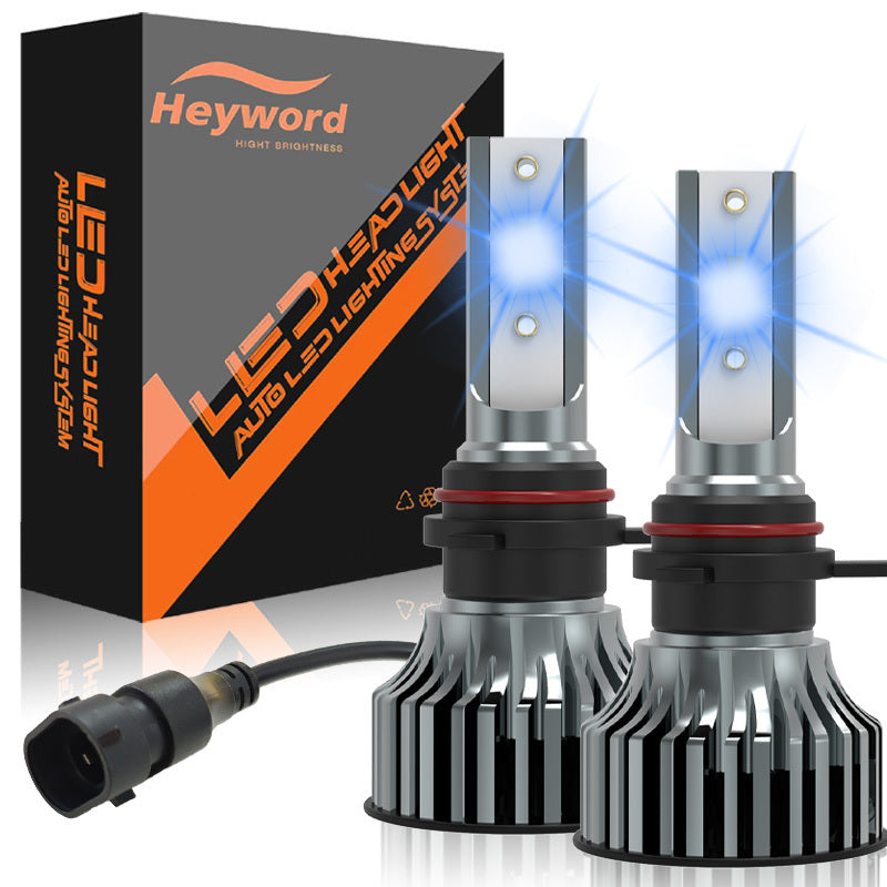 Heyword 2 Sets H7, H1, H3, H4, H8/H9/H11, 9005, 9006, 9012 LED Car Headlight Fog Light, Low Beam, High Beam, Color Temperatures: 4300K/Warm Light, 3000K/Yellow Light, 8000K/Blue Light, 25000K/Ice Blue, 6000K/White Light