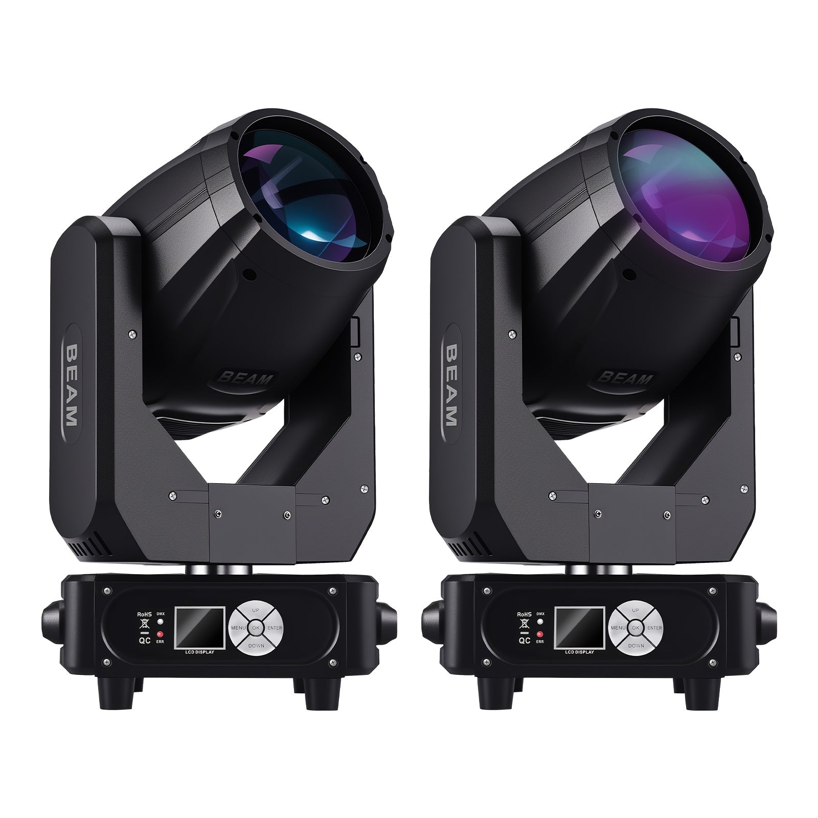 350W beam light, DJ stage light, black moving head light, moving head light, spotlight, stage light - DMX512 control, with 15 colors and 13 gobo patterns, voice/sound activation, aluminum alloy housing