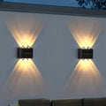 2-pack solar LED lights, outdoor solar spotlights, landscape balcony exterior wall decorative solar wall lights, outdoor exterior wall mounted lights, dusk to dawn, suitable for outdoor garden walls, pathway wall lights, warm/cool color optional