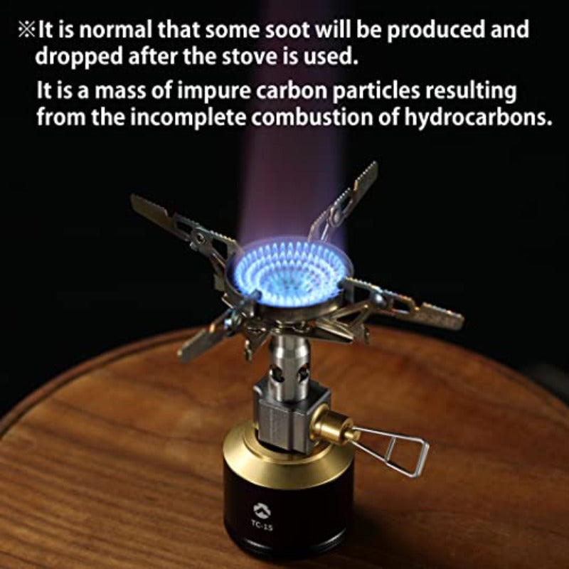 CAMPINGMOON Portable Canister Stove - Compact & Foldable, with Fine Adjustment Valve & 4-Bend Tube, Compatible with Camping, Hiking, RV Travel - Igniter Not Included / Sold Separately (Requires Specific Fuel) XD-2-NE