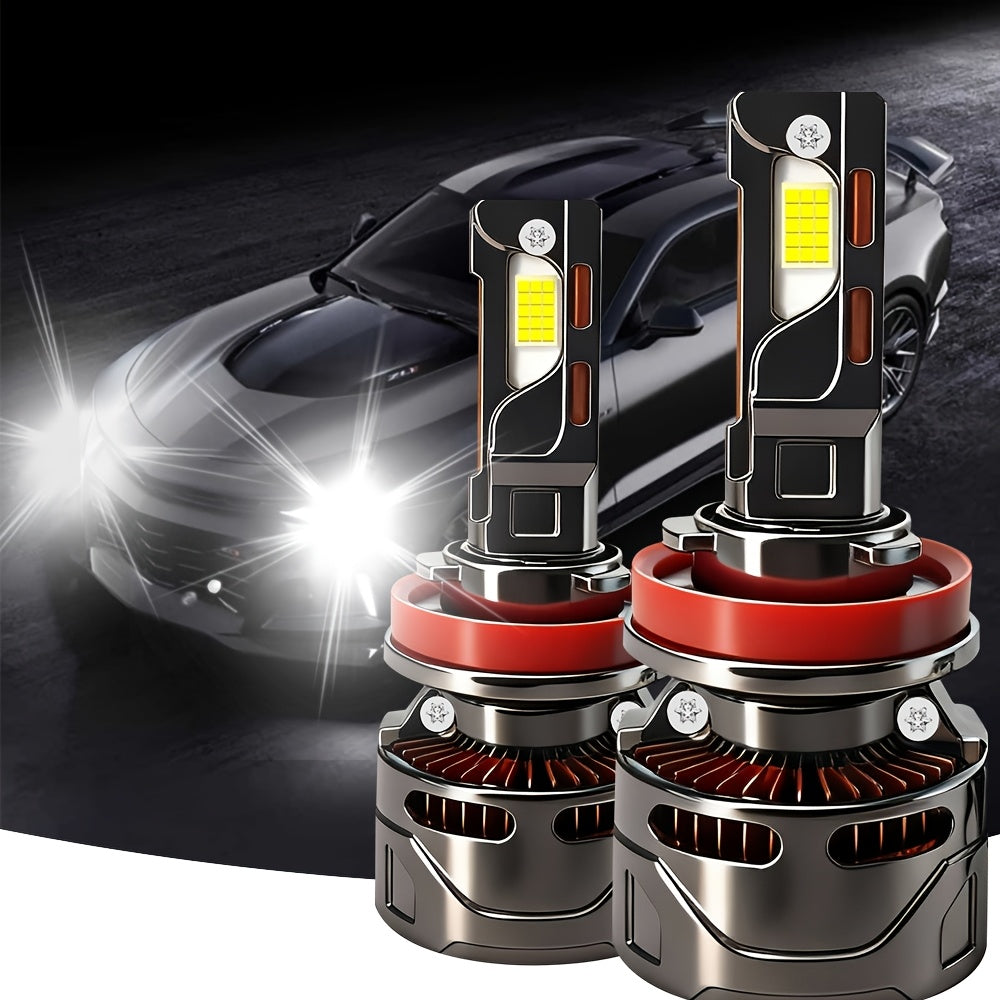2 Pcs LED Car Headlight Bulbs, 4/9003/HB2 H7 H11/H9/H8 9005/HB3 9006/HB4 9012/HIR2 H1, LED Light 12V Universal, 58000 Lumens, 9570 CSP Chip, for Motor Vehicles, No Battery Needed - B28