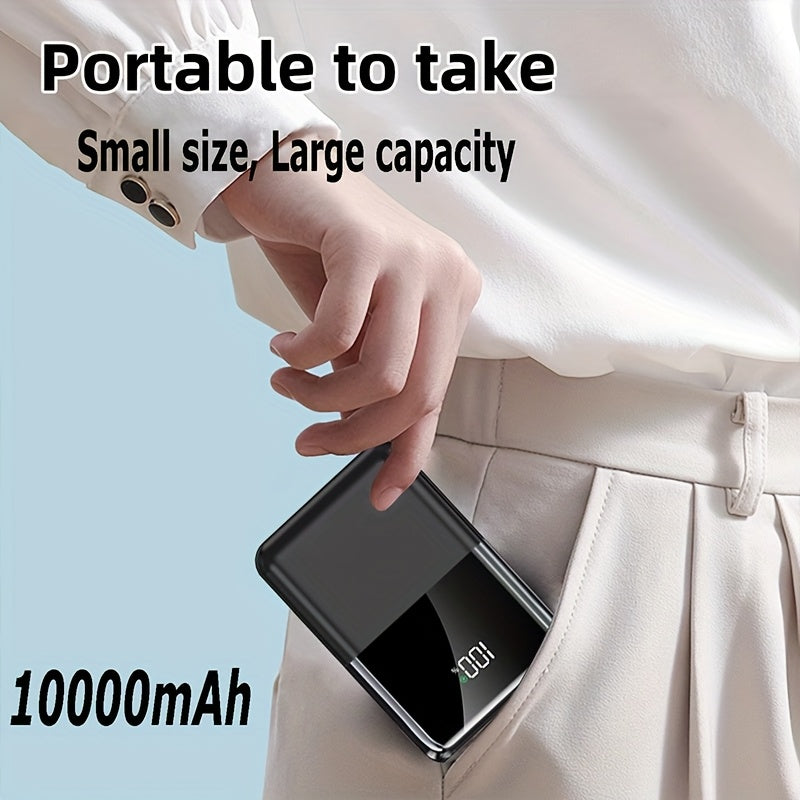 Mini Ultra-Convenient Fast Charging Power Bank, with a Large Capacity of 10000/20000Mah, 22.5W USB Fast Charging Output, 20W Bidirectional Fast Charging, Digital Power Display Screen, Suitable for Iphone/Android System Mobile Devices, Birthday Gift