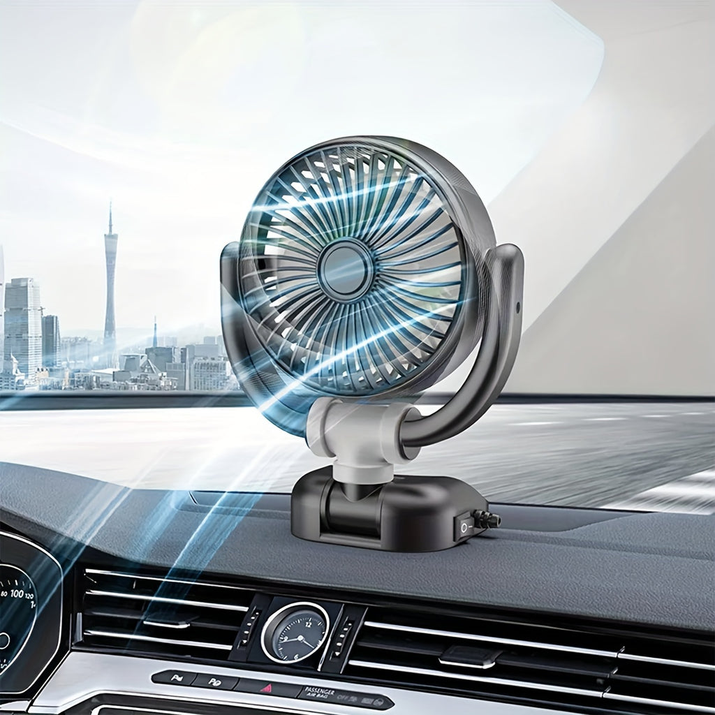 Foldable Cooling Fan with Electronic Interface, Dual-Use Cooling Device Compatible with Laptop and Desktop Computer