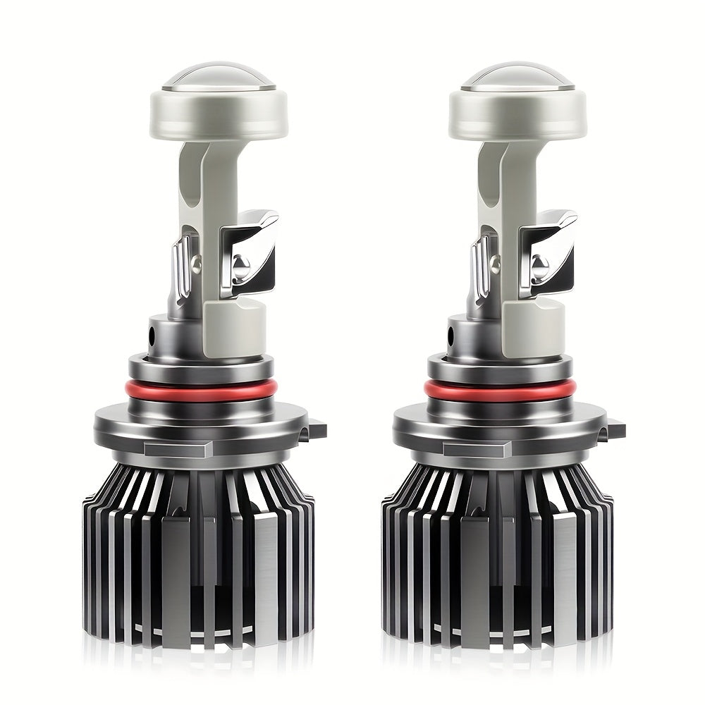 ROADSUN 2-Pack Car Mini Lens 1:1 Wireless 9005/HB3 9006/HB4 H4 H7 H11 Projection Beacon Plug-and-Play for Car LED Projection Bulbs 6000K, Suitable for Car Motorcycle Mini Lens, No Battery Included