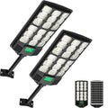 Solar Street Light with 360 LEDs, 6500K Waterproof Sensor Solar Floodlight with Remote Control, Perfect for Nighttime Lighting in Commercial Areas and Parking Lots, Dusk to Dawn.