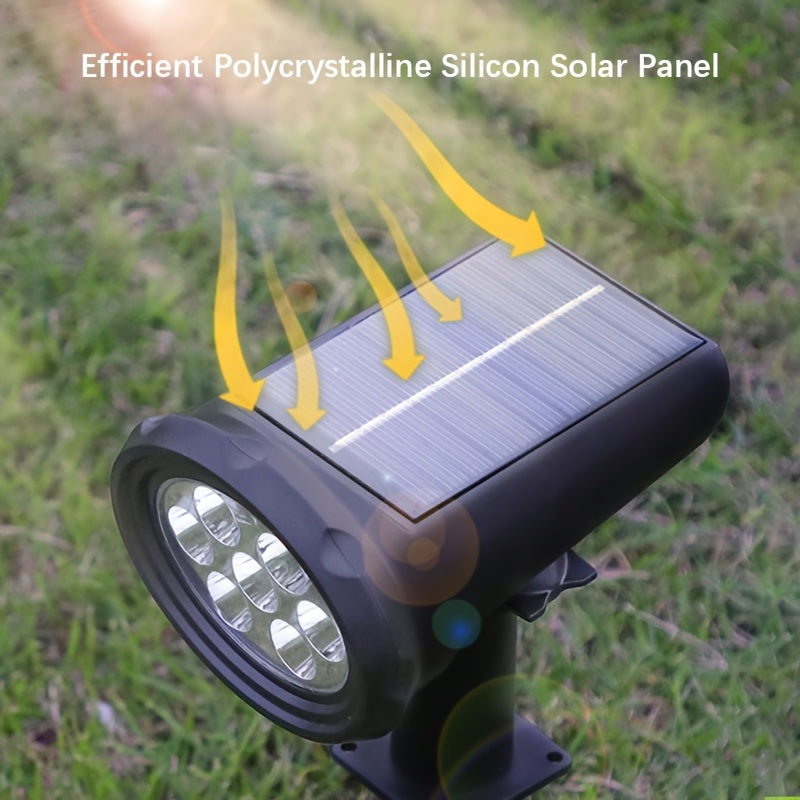Solar lawn light, super bright recessed courtyard light, dimmable home garden landscape lighting lamp