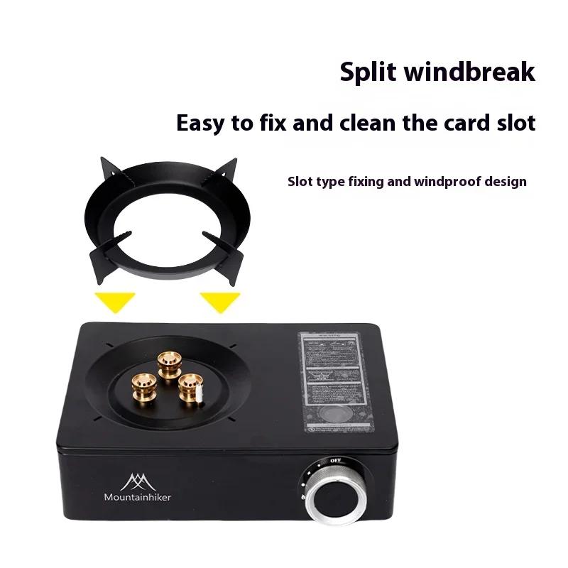 Mountainhiker 3500W High-Power Outdoor Portable Strong-Flame Cassette Stove, Tea Kettle Camping Stove Head, Commercial & Home Use